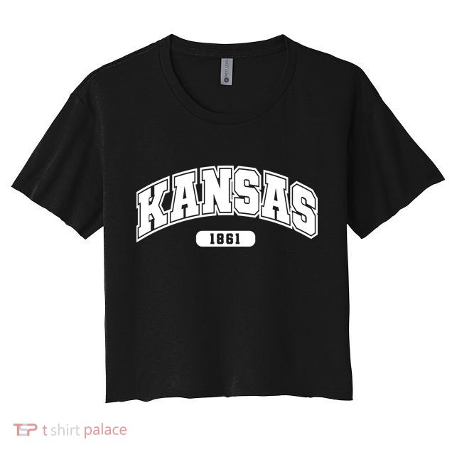 Kansas Collegiate Style 1861 Crop Top
