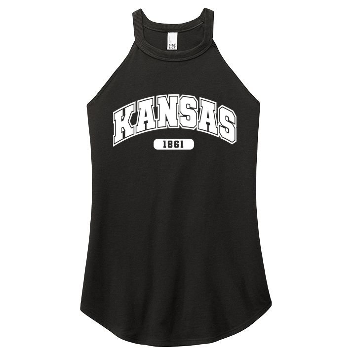 Kansas Collegiate Style 1861 Women's Perfect Tri Rocker Tank