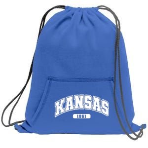 Kansas Collegiate Style 1861 Sweatshirt Cinch Pack Bag