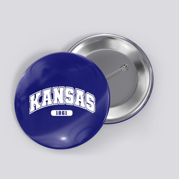 Kansas Collegiate Style 1861 Button