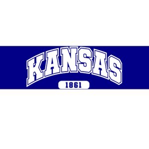 Kansas Collegiate Style 1861 Bumper Sticker