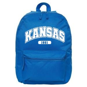 Kansas Collegiate Style 1861 16 in Basic Backpack