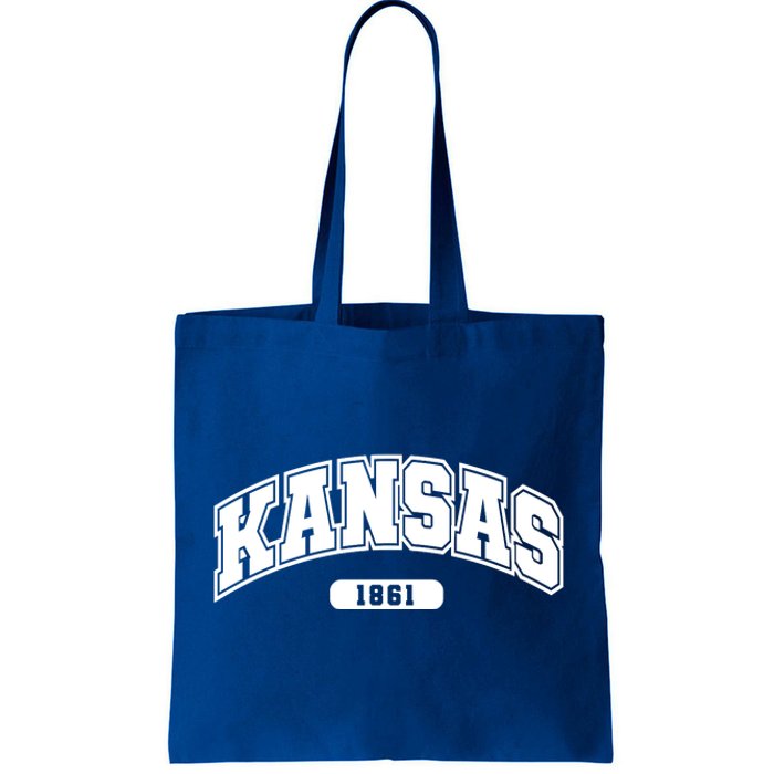 Kansas Collegiate Style 1861 Tote Bag