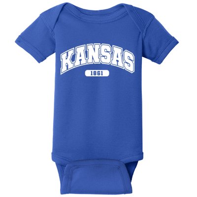 Kansas Collegiate Style 1861 Baby Bodysuit
