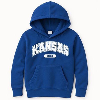 Kansas Collegiate Style 1861 Kids Hoodie