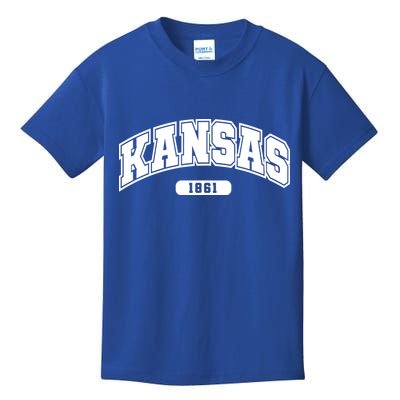 Kansas Collegiate Style 1861 Kids T-Shirt