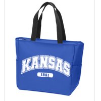 Kansas Collegiate Style 1861 Zip Tote Bag