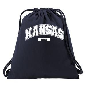 Kansas Collegiate Style 1861 Drawstring Bag