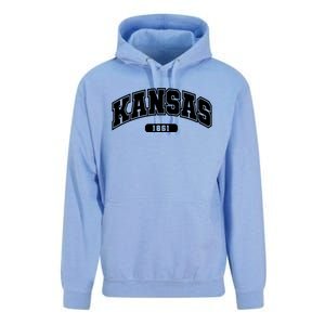 Kansas Collegiate Style 1861 Unisex Surf Hoodie