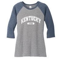 Kentucky Collegiate Style 1792 Women's Tri-Blend 3/4-Sleeve Raglan Shirt