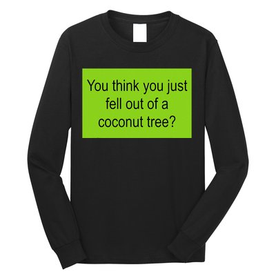 Kamala Coconut Tree Brat Green Meme Trend Gen Z Long Sleeve Shirt