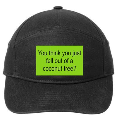 Kamala Coconut Tree Brat Green Meme Trend Gen Z 7-Panel Snapback Hat
