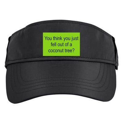Kamala Coconut Tree Brat Green Meme Trend Gen Z Adult Drive Performance Visor