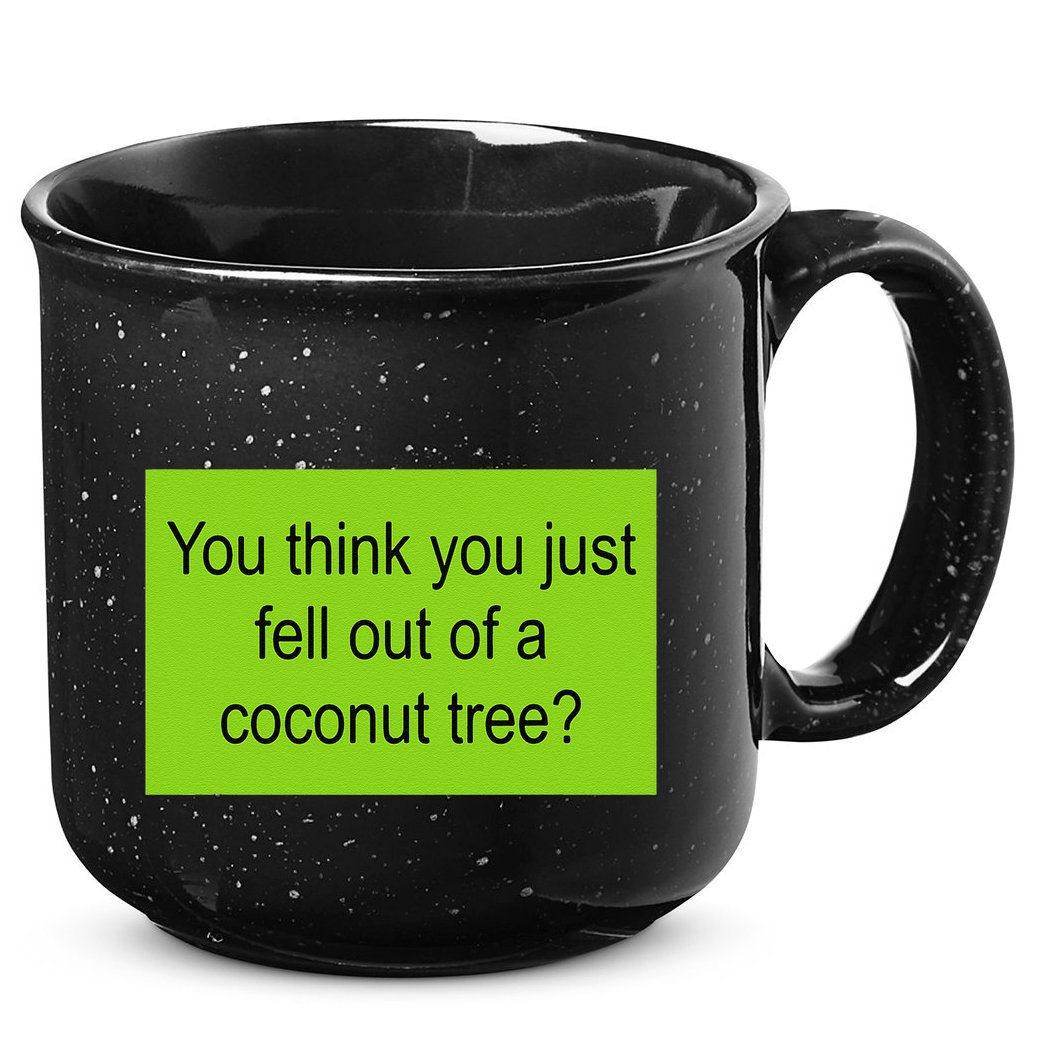Kamala Coconut Tree Brat Green Meme Trend Gen Z 15oz Campfire Ceramic Mug