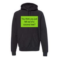 Kamala Coconut Tree Brat Green Meme Trend Gen Z Premium Hoodie