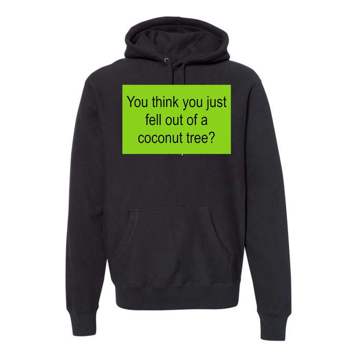 Kamala Coconut Tree Brat Green Meme Trend Gen Z Premium Hoodie