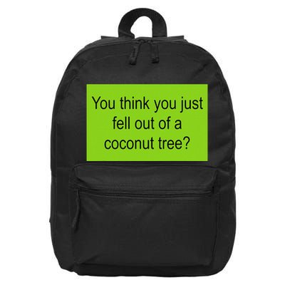 Kamala Coconut Tree Brat Green Meme Trend Gen Z 16 in Basic Backpack
