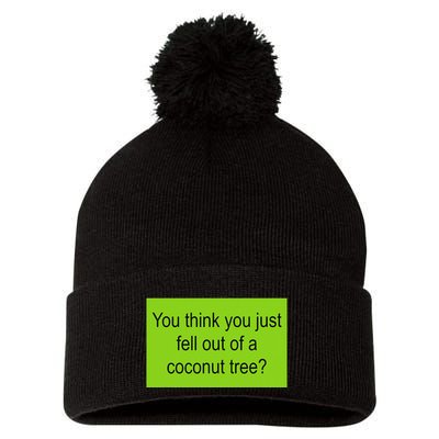 Kamala Coconut Tree Brat Green Meme Trend Gen Z Pom Pom 12in Knit Beanie