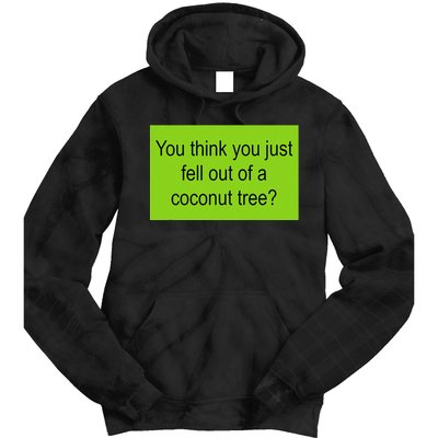 Kamala Coconut Tree Brat Green Meme Trend Gen Z Tie Dye Hoodie