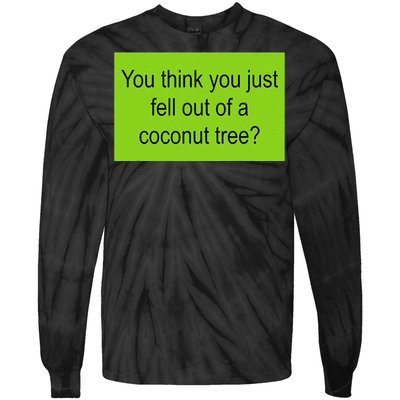 Kamala Coconut Tree Brat Green Meme Trend Gen Z Tie-Dye Long Sleeve Shirt