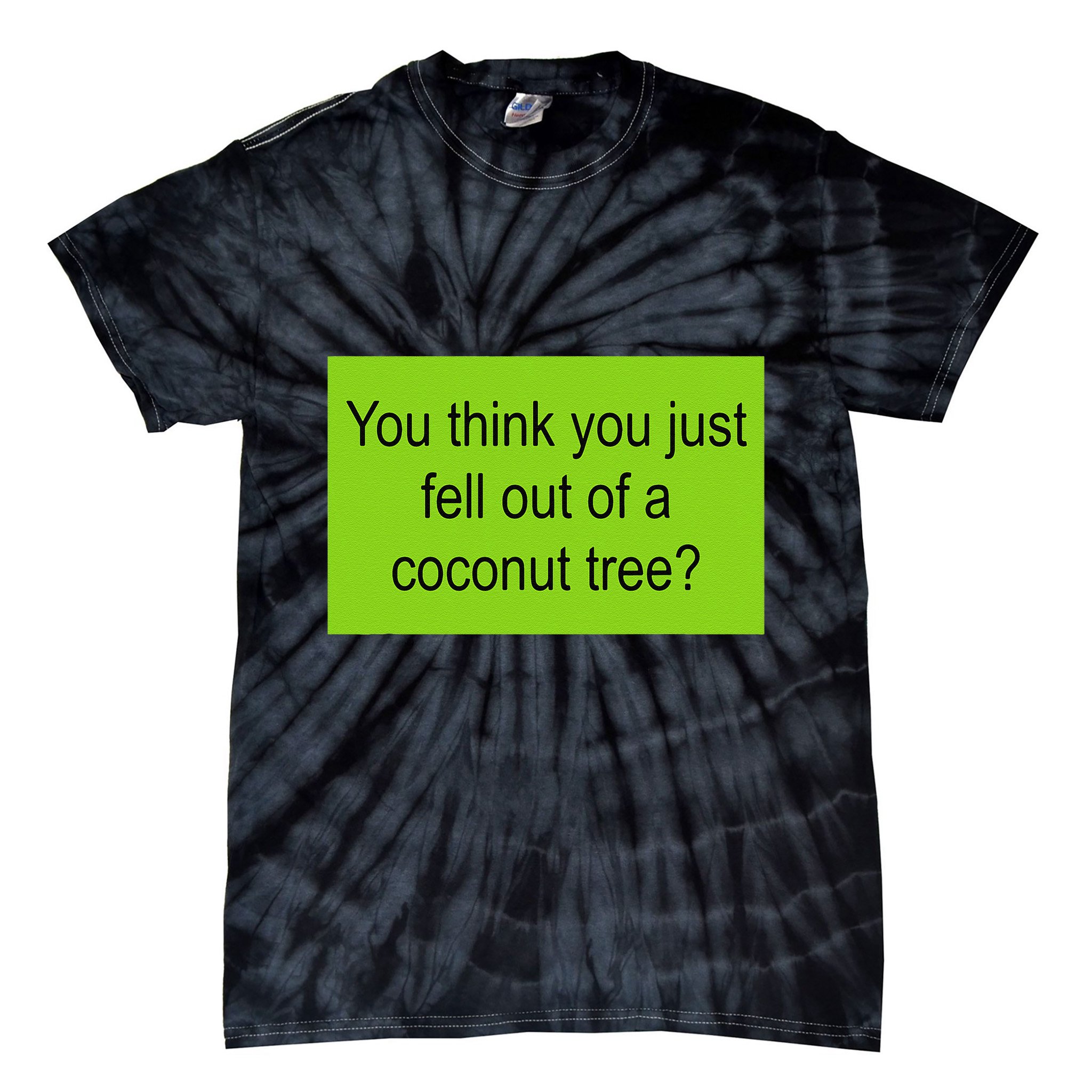 Kamala Coconut Tree Brat Green Meme Trend Gen Z Tie-Dye T-Shirt
