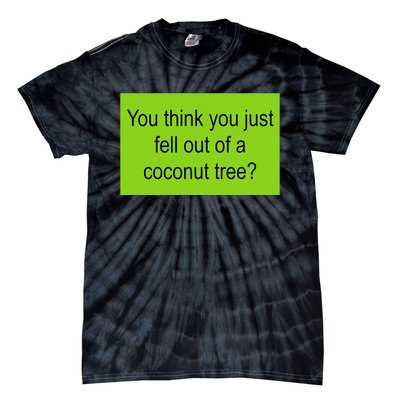 Kamala Coconut Tree Brat Green Meme Trend Gen Z Tie-Dye T-Shirt