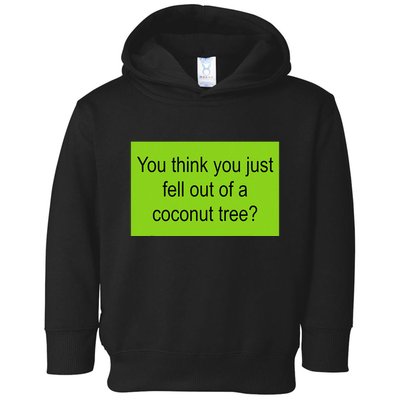 Kamala Coconut Tree Brat Green Meme Trend Gen Z Toddler Hoodie