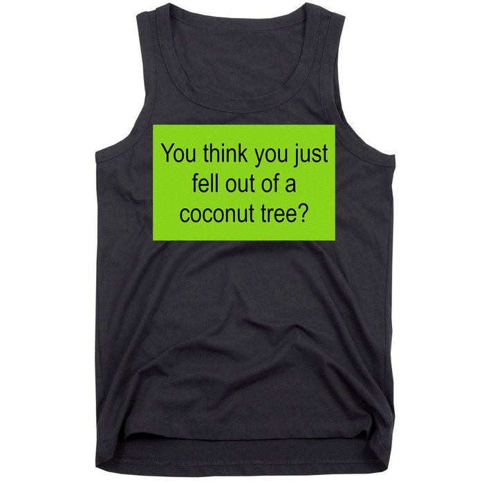 Kamala Coconut Tree Brat Green Meme Trend Gen Z Tank Top