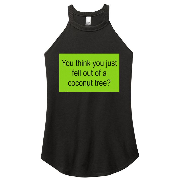 Kamala Coconut Tree Brat Green Meme Trend Gen Z Women's Perfect Tri Rocker Tank