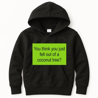 Kamala Coconut Tree Brat Green Meme Trend Gen Z Kids Hoodie