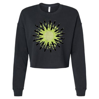 Kiwi Costume Tropical Fruit Lazy Halloween Costume Cropped Pullover Crew