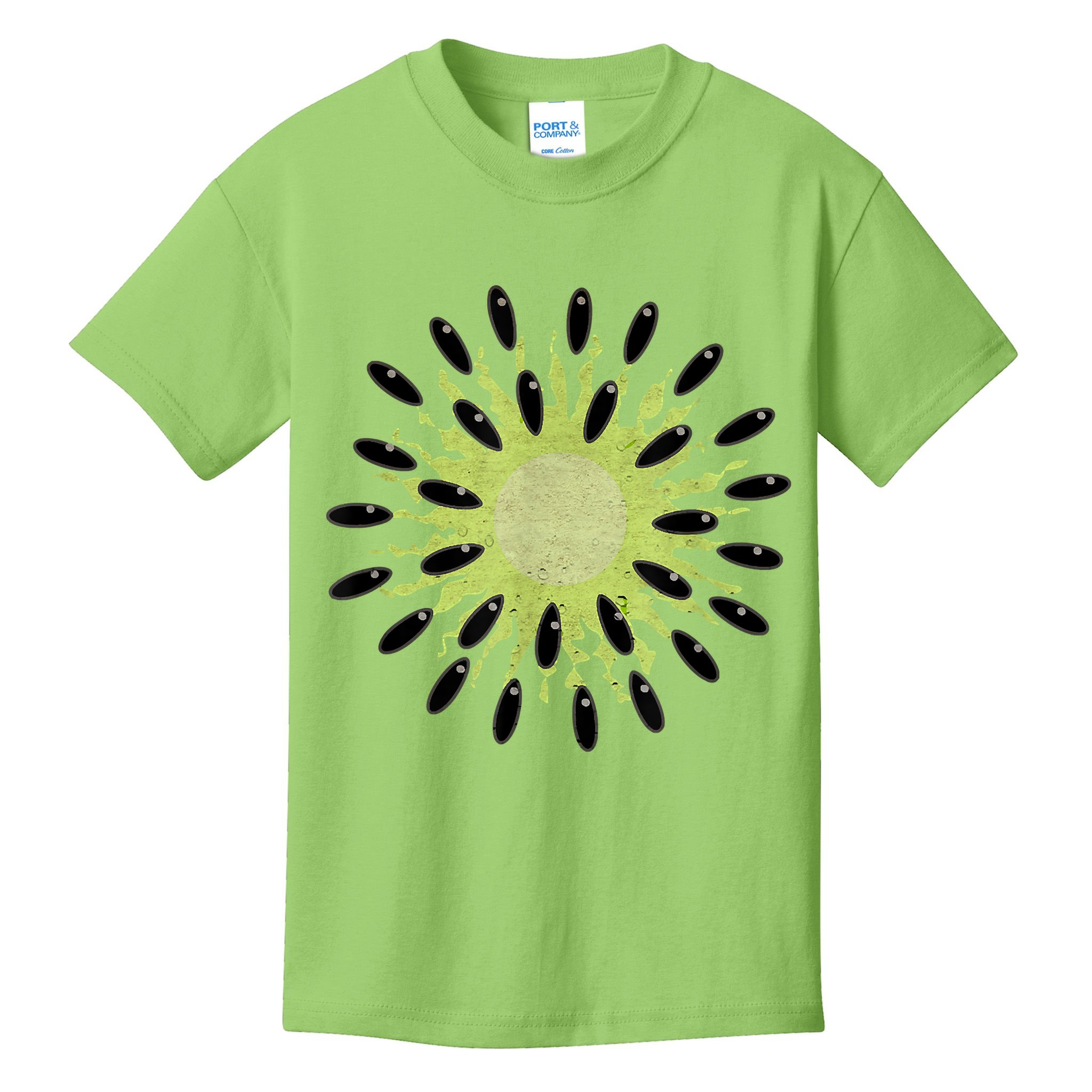 Kiwi Costume Tropical Fruit Lazy Halloween Costume Kids T-Shirt
