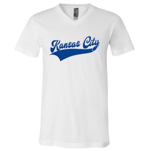 Kansas City Throwback Design Classic V-Neck T-Shirt