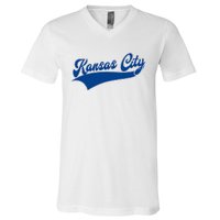 Kansas City Throwback Design Classic V-Neck T-Shirt