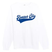 Kansas City Throwback Design Classic Premium Crewneck Sweatshirt