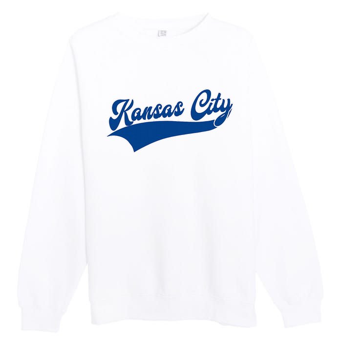 Kansas City Throwback Design Classic Premium Crewneck Sweatshirt