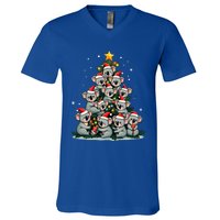 Koala Christmas Tree Funny Bear Holiday Cute Koala Gift V-Neck T-Shirt