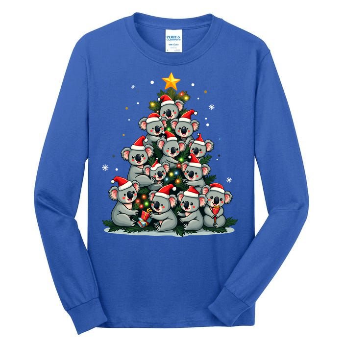 Koala Christmas Tree Funny Bear Holiday Cute Koala Gift Tall Long Sleeve T-Shirt