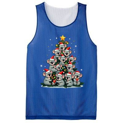 Koala Christmas Tree Funny Bear Holiday Cute Koala Gift Mesh Reversible Basketball Jersey Tank