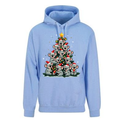 Koala Christmas Tree Funny Bear Holiday Cute Koala Gift Unisex Surf Hoodie