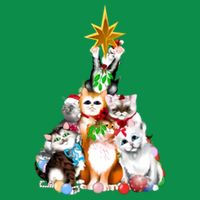 Kittens Christmas Tree Button