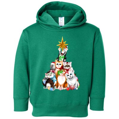 Kittens Christmas Tree Toddler Hoodie