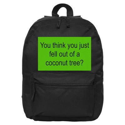 Kamala Coconut Tree Brat Green Meme Trend Gen Z 16 in Basic Backpack