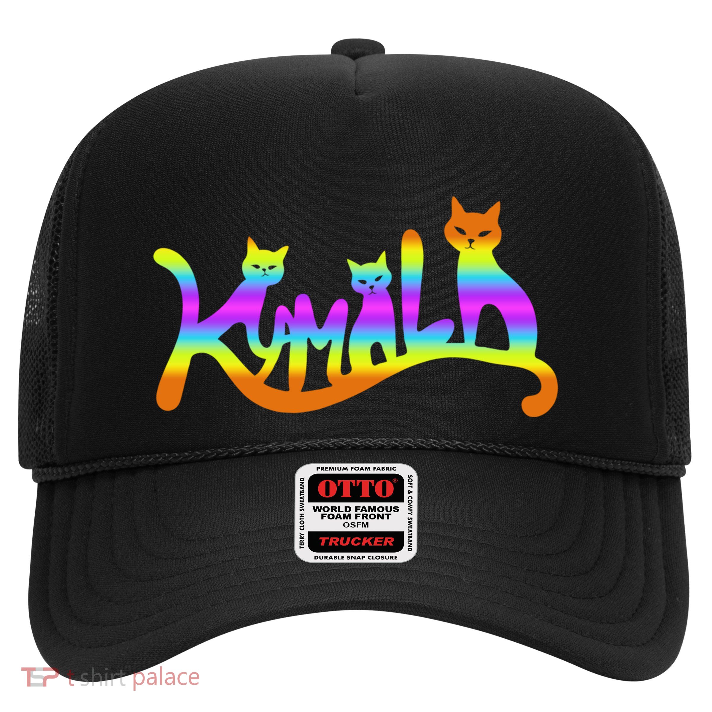 Kamala Cat Typography Great Gift Trucker Hat