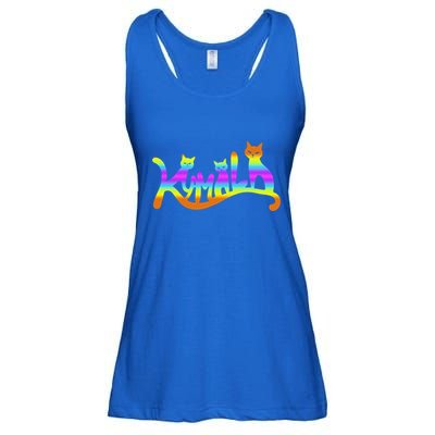 Kamala Cat Typography Great Gift Ladies Essential Flowy Tank