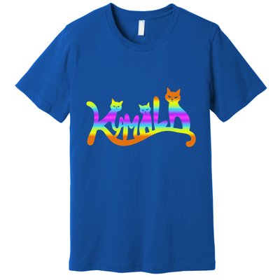 Kamala Cat Typography Great Gift Premium T-Shirt