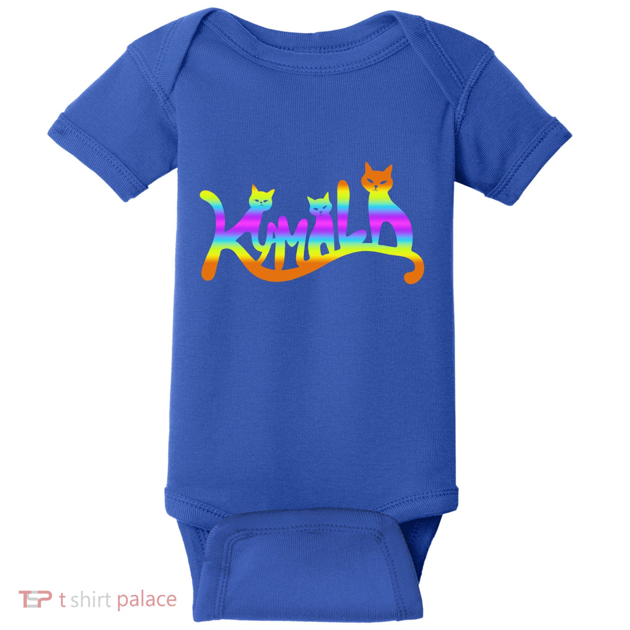 Kamala Cat Typography Great Gift Baby Bodysuit