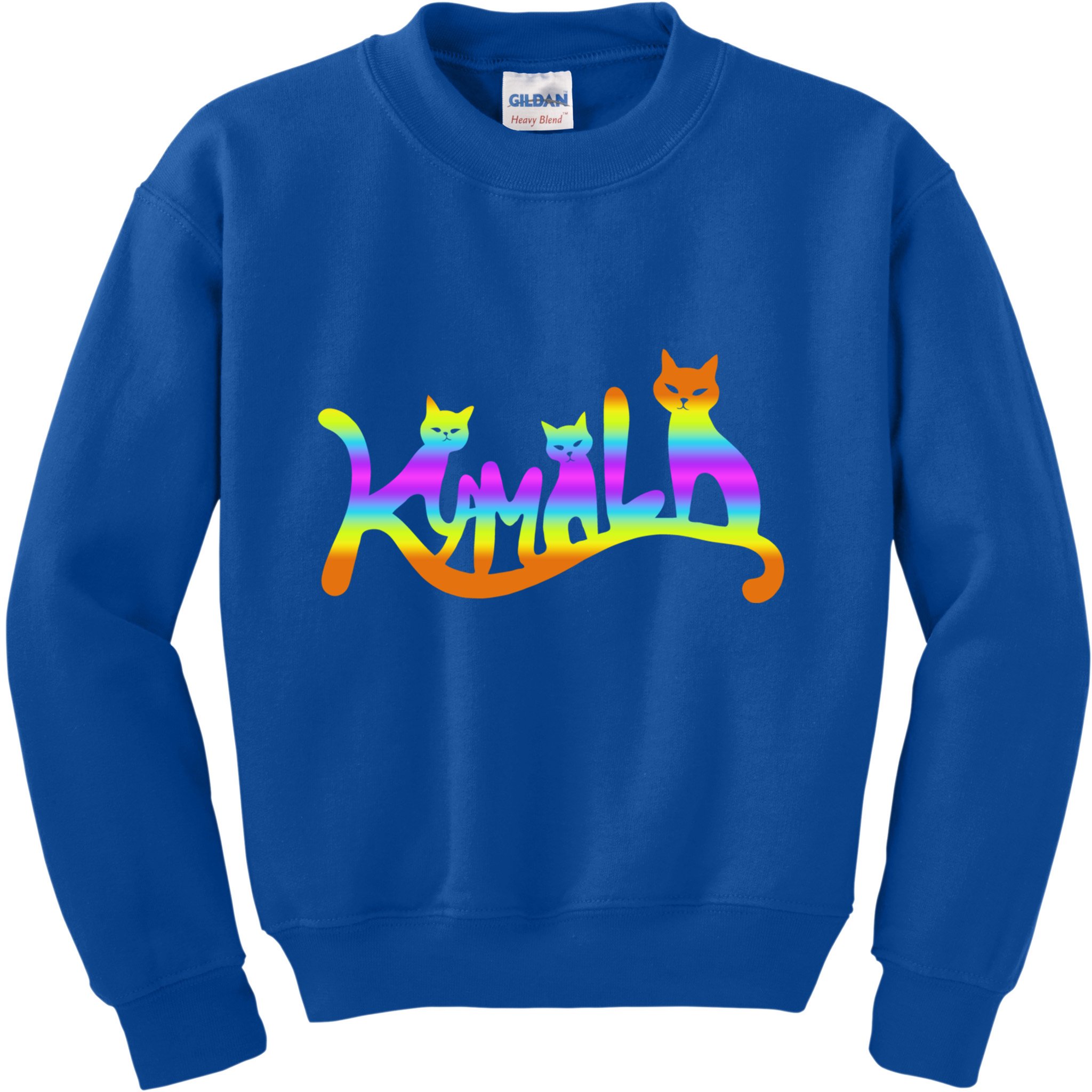 Kamala Cat Typography Great Gift Kids Sweatshirt