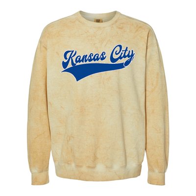 Kansas City Throwback Design Classic Colorblast Crewneck Sweatshirt