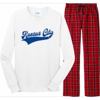 Kansas City Throwback Design Classic Long Sleeve Pajama Set